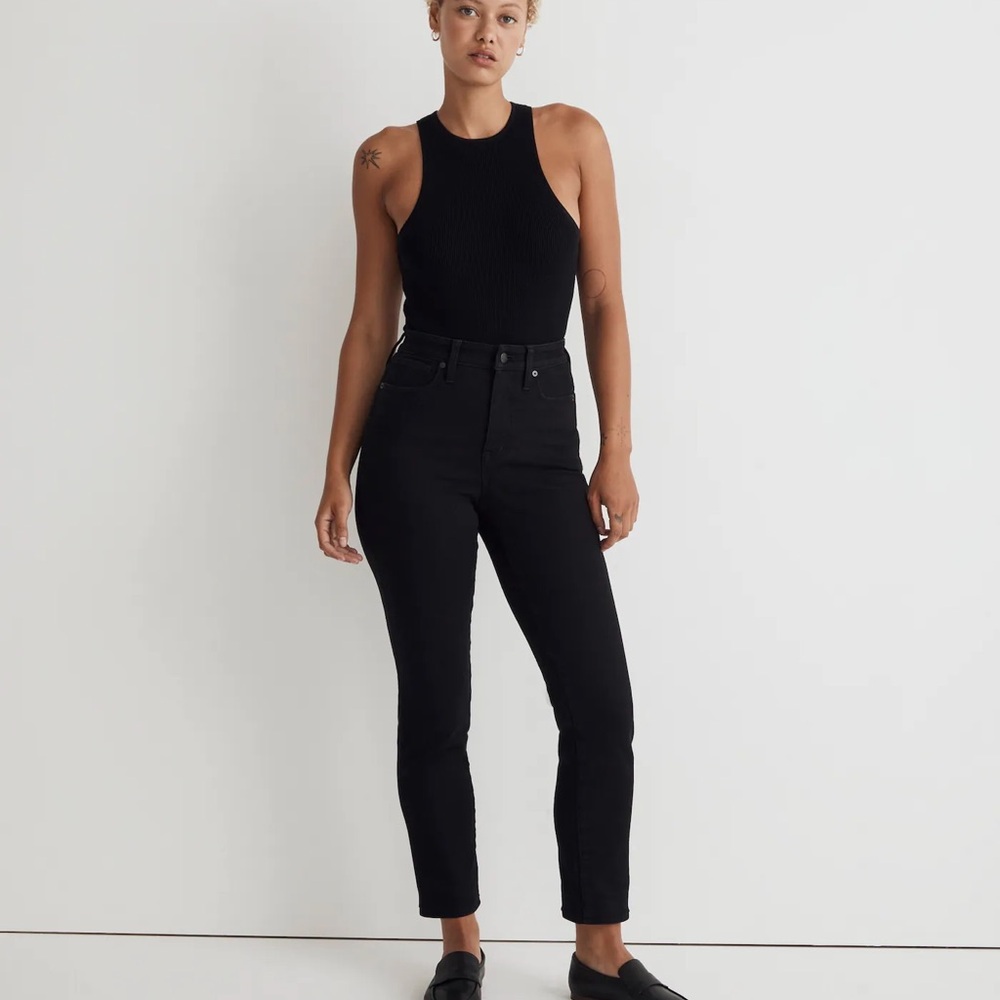 Madewell curvy stovepipe jeans -black